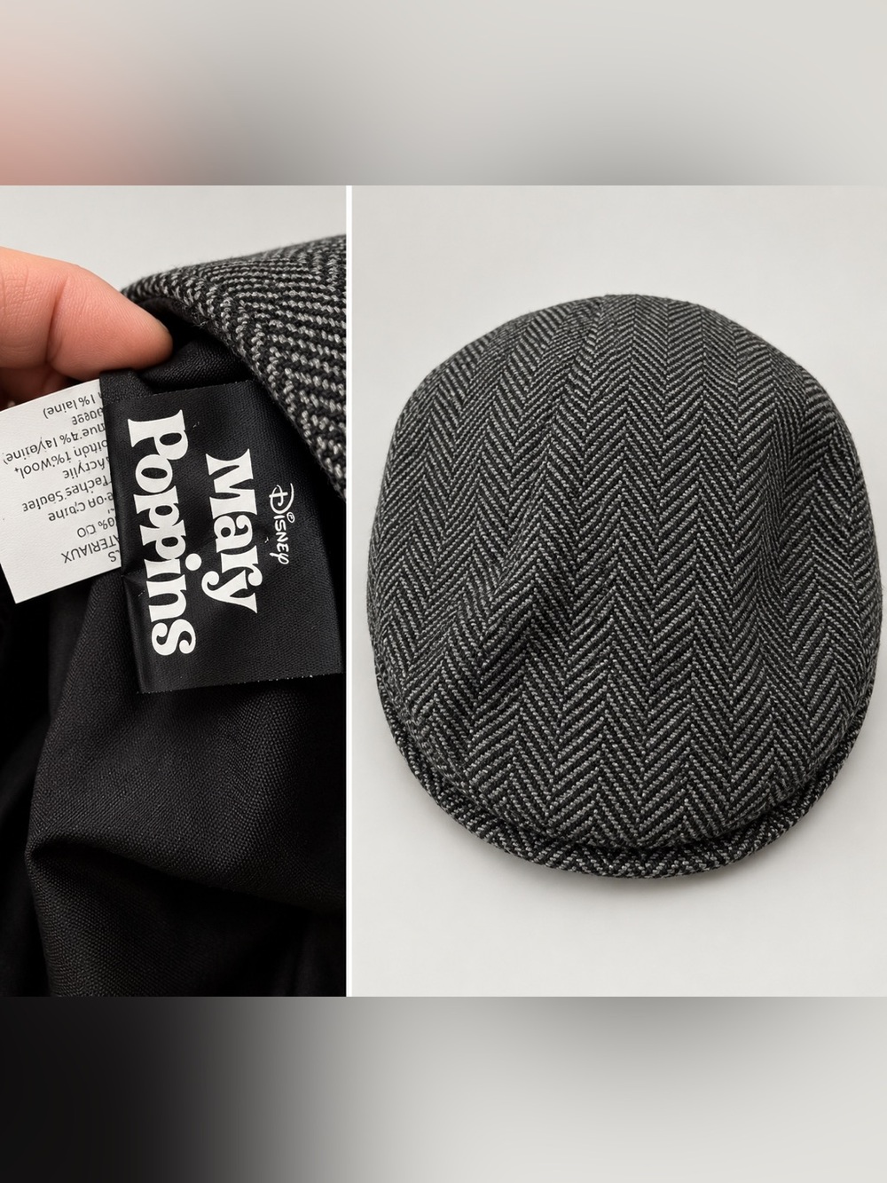 Disney Men’s Gray Herringbone Driver Cap